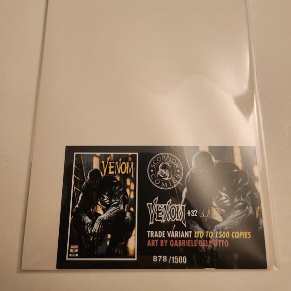 Venom #32 (2021) Marvel Comics, Del'Otto Cvr with COA #878/1500, NM - Picture 14 of 14